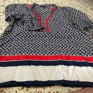 V-neck tunic top 100 % cotton